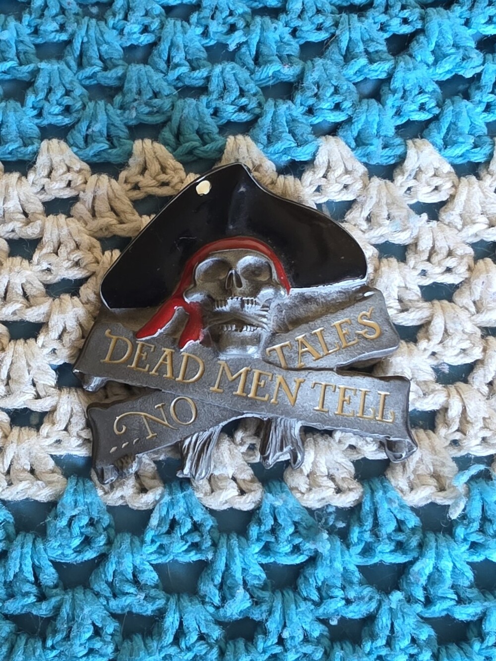 Vintage Early 2000s Disneys Pirates Of The Caribbean Heavy Metal Belt Buckle